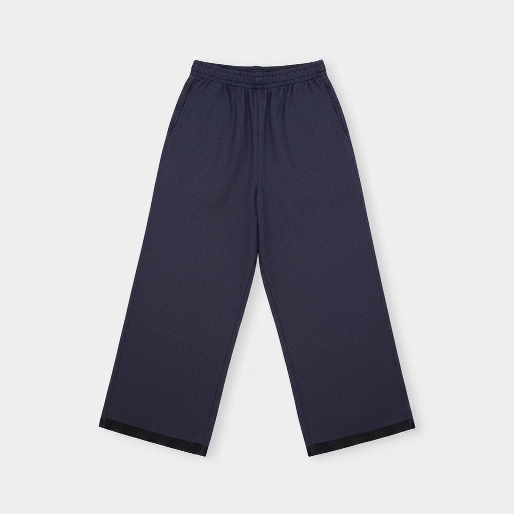 Navy Blue Wide Leg Lounge Pants