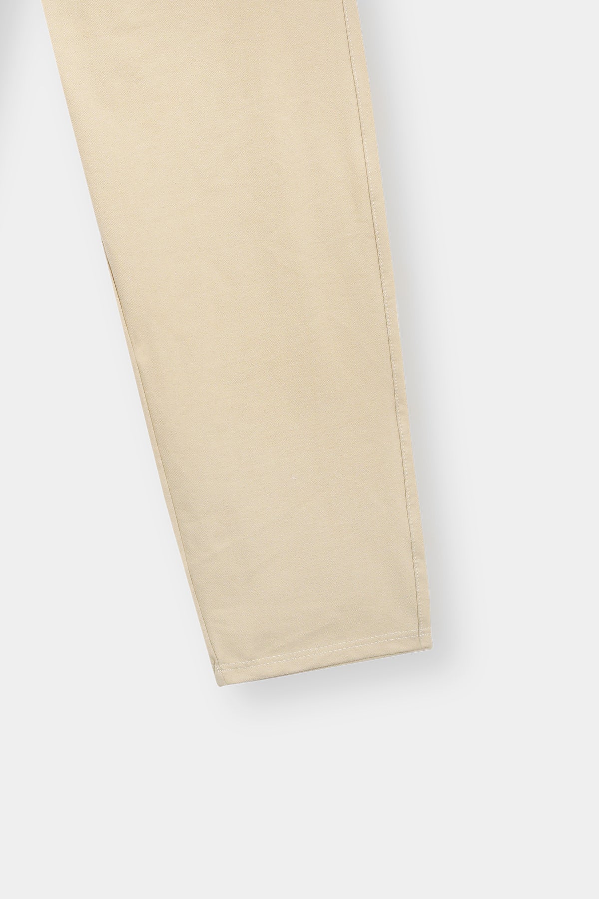 Women's Beige Cotton Lounge Pants With Elastic Waist & Pockets