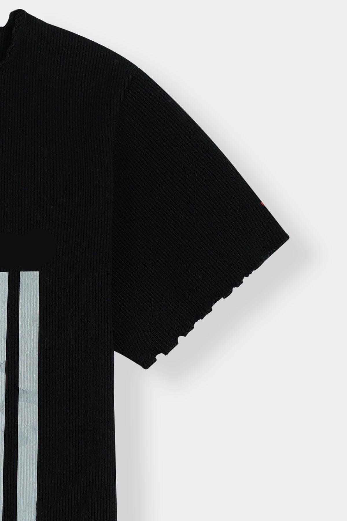 Women's Black Ribbed Tee