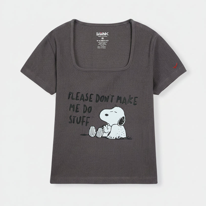 Women’s Charcoal Square Neck Tee