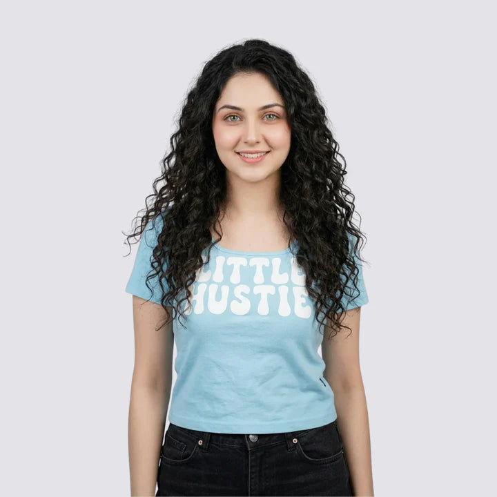 Womens Little Hustle Print Tee
